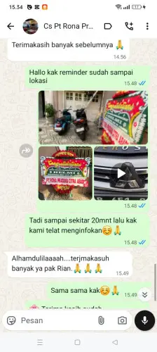 Testimonial Papan Bunga citra garden